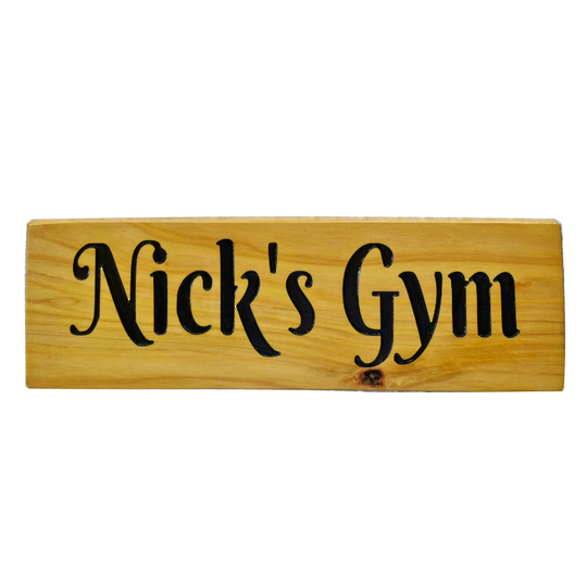 Macrocarpa 'Bar 285' and 'Nick's Gym' Signs
